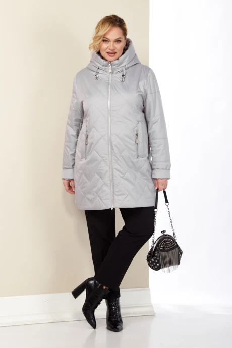 Удлиненная стеганая куртка Shetti 2186 светло-серый #1
