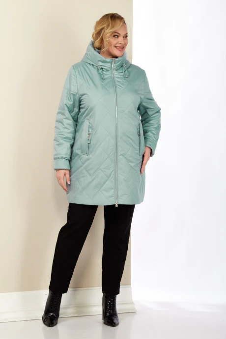 Удлиненная стеганая куртка Shetti 2186 мята #1