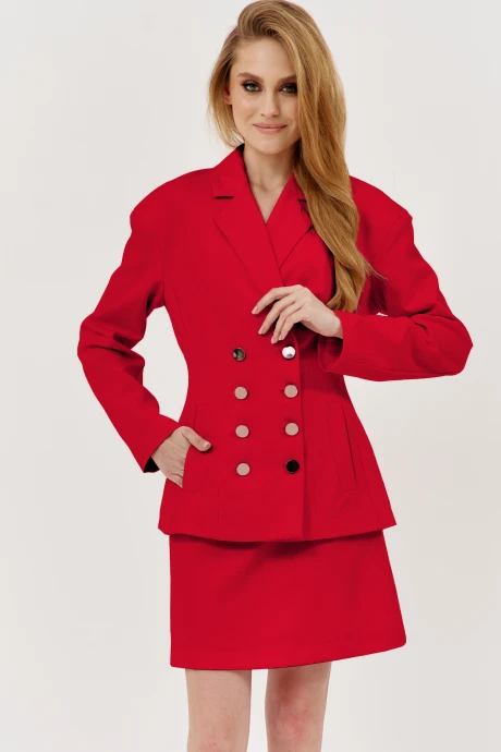 Приталенный жакет (пиджак) FLAIM 1147.02 красный #1