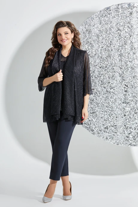 Брючный костюм Mira Fashion 5526-2 синий двойка #1