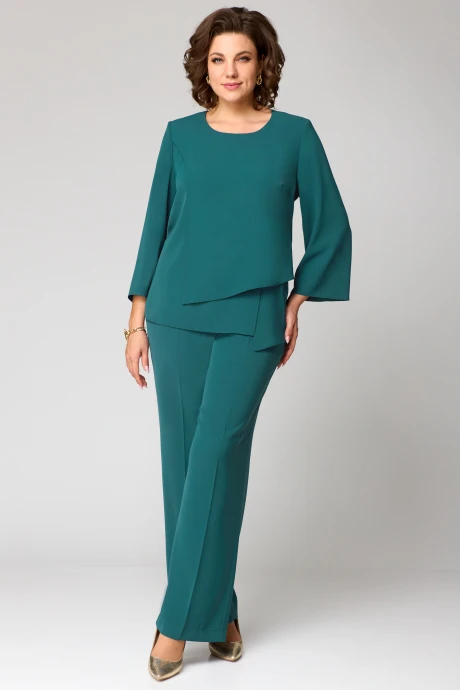 Брючный костюм Мишель Стиль 1236-1 морская волна (бирюза) двойка #1