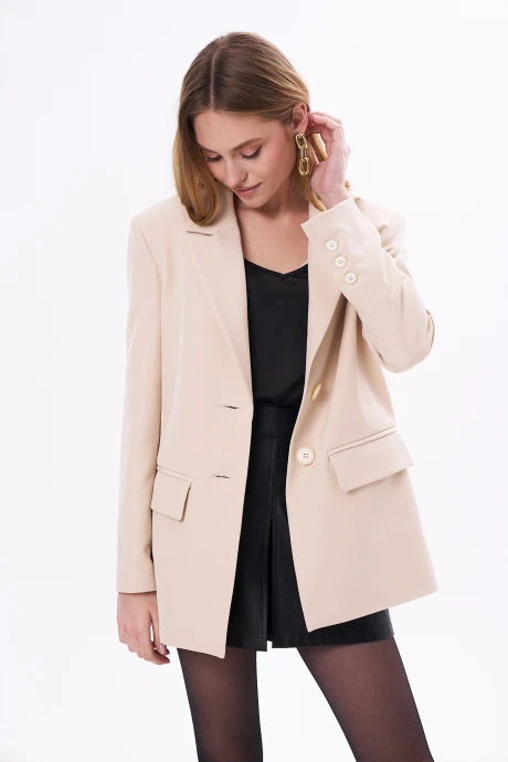 Однобортный жакет (пиджак) KaVaRi 6006.1 кремовый #1