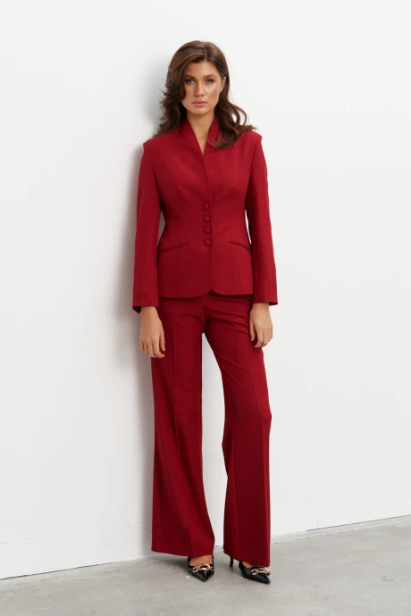 Брючный костюм KaVaRi 8045.2 Бургунди двойка #1