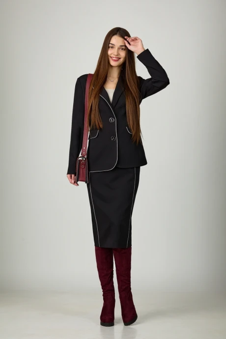Юбочный костюм Rosheli 1131 черный двойка #1