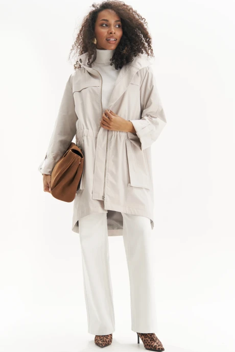 Куртка из плащевой ткани ЮРС 25-508-1 бежевый #1