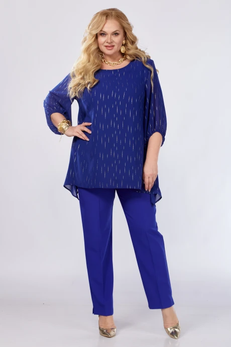 Брючный костюм Элль-стиль 2263/9 василек двойка #1