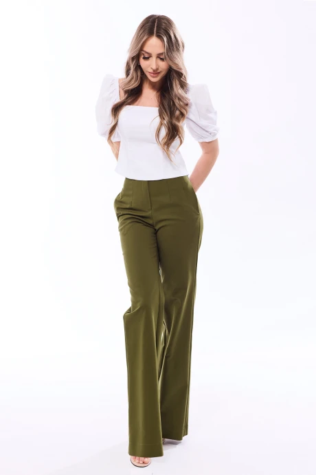 Брючный костюм Golden Valley 6630 молочно-оливковый #1