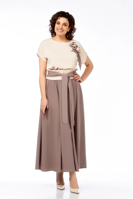 Платье Ольга Стиль 912 бежевый #1