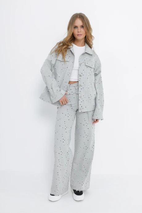 Брючный костюм PiRS 5848 Серый двойка #1