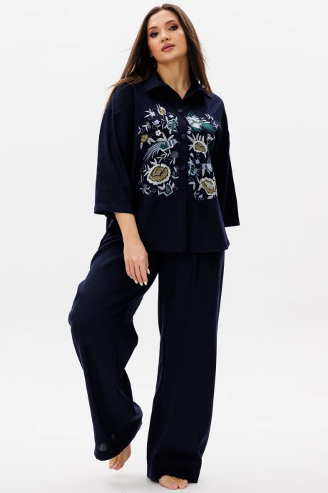 Брючный костюм Ma Cherie 3123 темно-синий двойка #1