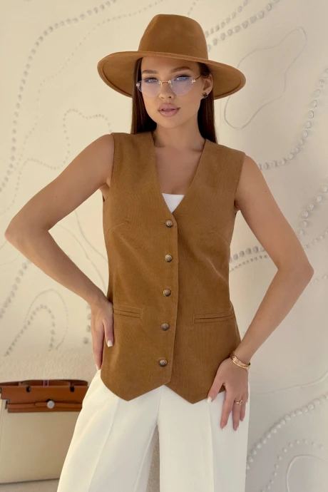 Жилетка PRATA wear S020 коричневый #1