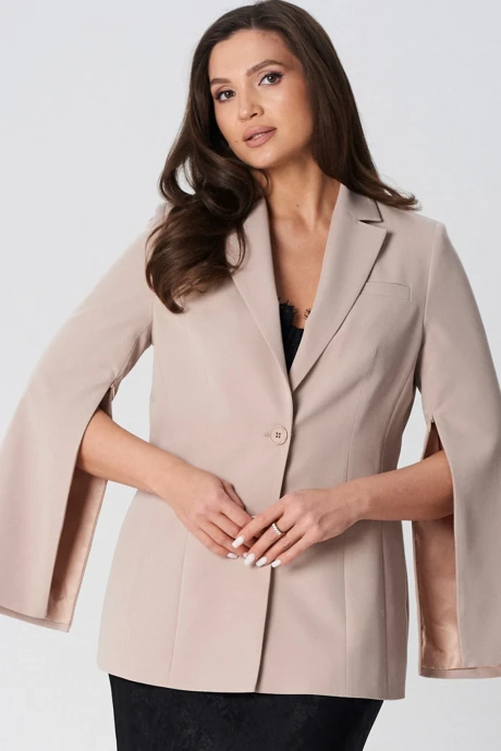 Жакет (пиджак) LeNata 12503 бежевый #1