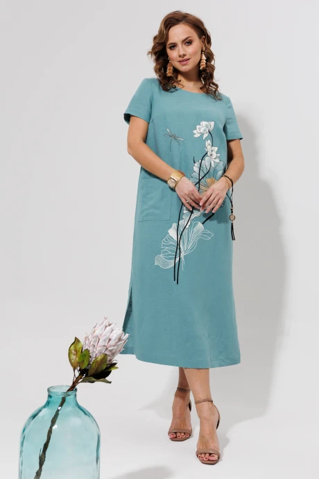 Платье Галеан-стиль 963 голубой #1
