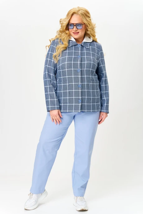 Брючный костюм OVERYOU 194/1 голубой двойка #1