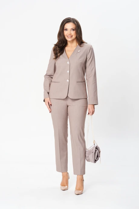 Брючный костюм Vilena Fashion 1052 мокко двойка #1