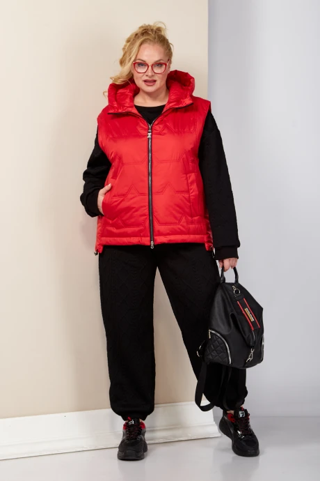 Утеплённая жилетка Shetti 2189 красный #1
