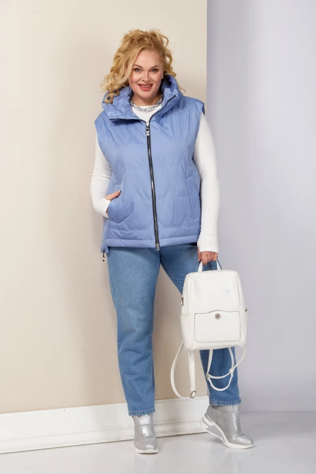 Утеплённая жилетка Shetti 2189 небесный #1