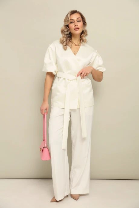 Брючный костюм LM К1460110 молочный двойка #1