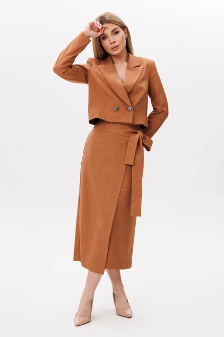Юбочный костюм AmberaStyle 2113 терракот двойка #1