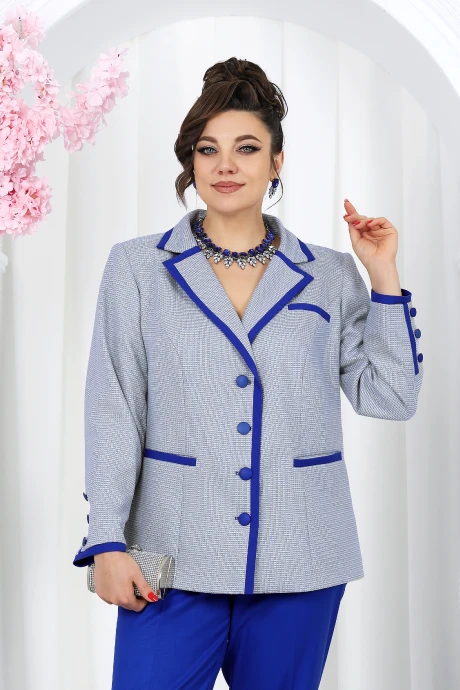 Жакет (пиджак) Нинель Шик 5978 голубой #1