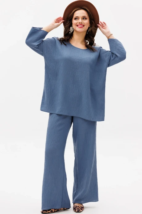 Брючный костюм Anastasia 1213 деним двойка #1