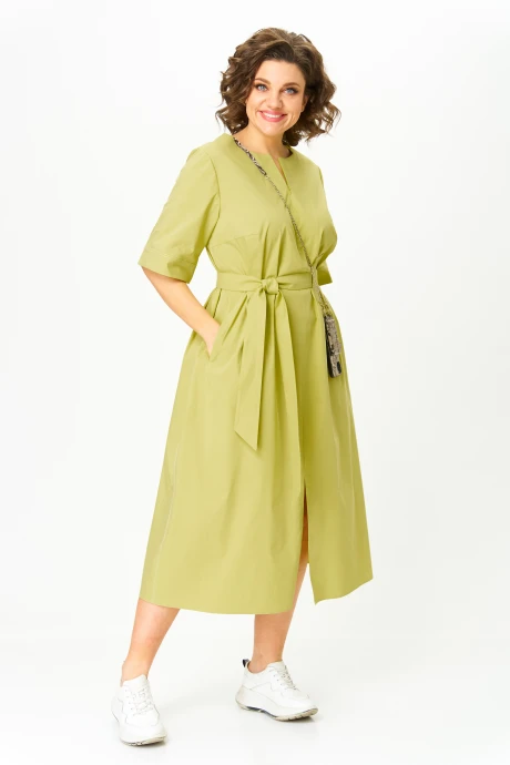 Платье Карина Делюкс 1321 лайм #1