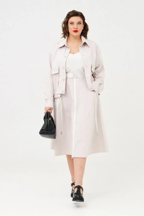 Юбочный костюм Almirastyle 364 серый двойка #1