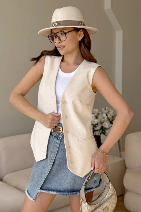 Жилетка PRATA wear S020 молочный #1