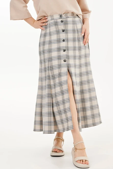 Юбка Mirolia 1117 Бежевая клетка #1