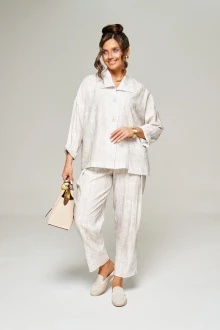 Брючный костюм Beautiful&Free 6324 молочный двойка