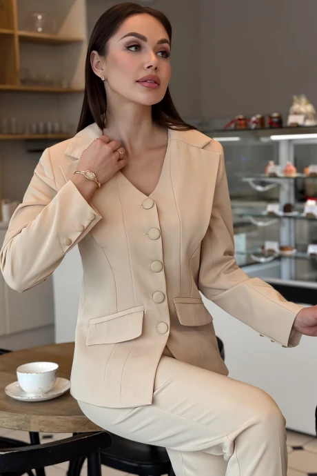 Жакет (пиджак) AURA of the day 1127 кремовый #1