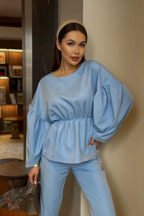 Блузка AURA of the day 2190 голубой #1