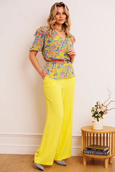 Брючный костюм Мода-Юрс 2904 желтый #1