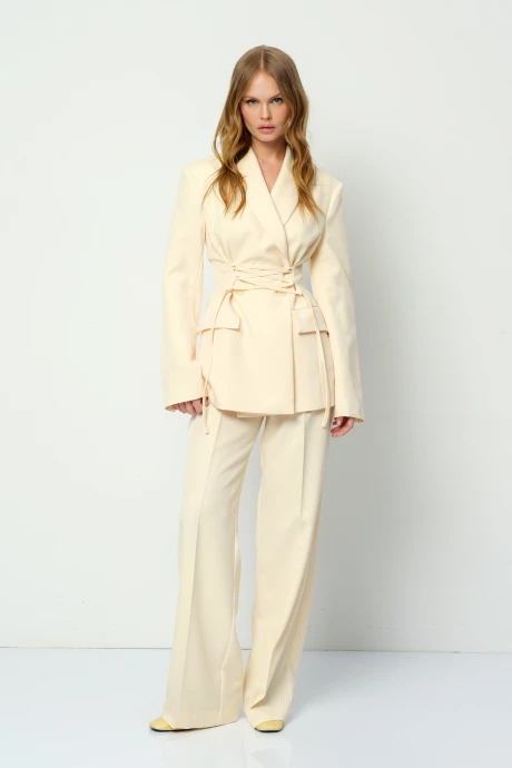 Брючный костюм PiRS 5916 сливочное масло двойка #1