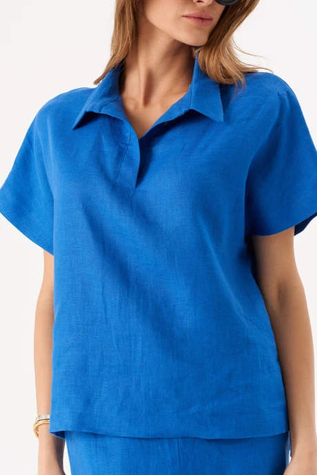 Блузка Romgil РТ0084-ЛЕ4 синий кобальт #1