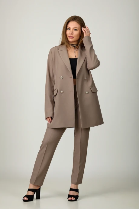 Брючный костюм Rosheli 1142/1 коричневый двойка #1