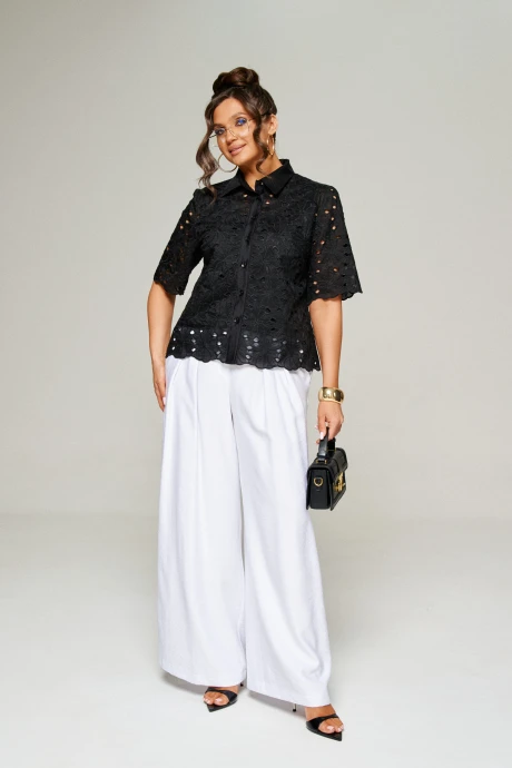 Брючный костюм Beautiful&Free 6323 чёрный+белый двойка #1