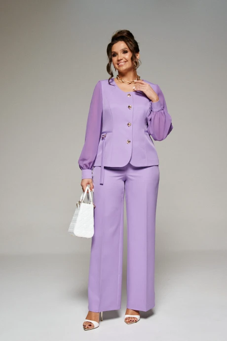 Брючный костюм *Распродажа Beautiful&Free 6206 лиловый двойка #1