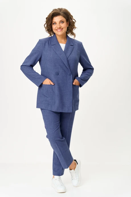 Брючный костюм Anastasia Mak 1175-А синий двойка #1