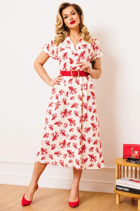 Платье Мода-Юрс 2548 коралл #1