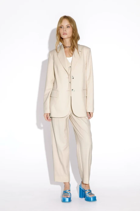 Брючный костюм PiRS 4536 Бежевый двойка #1
