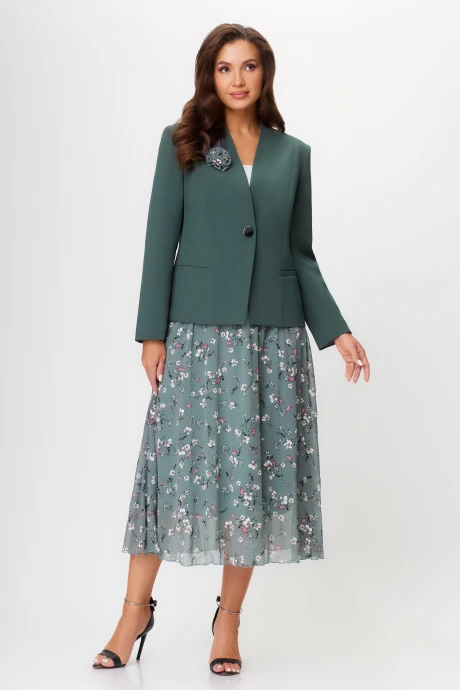 Юбочный костюм *Распродажа Дали 3685.2 бирюза двойка #1