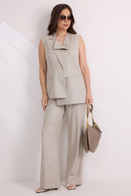 Брючный костюм Магия Моды 2579 серый двойка #1