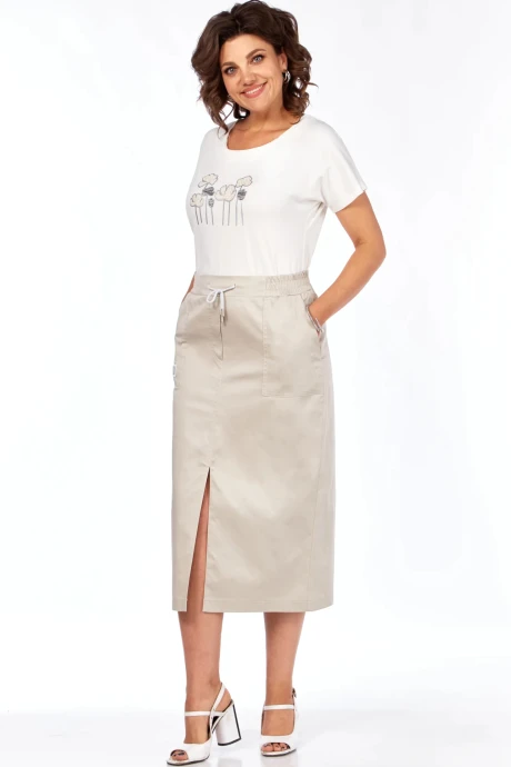 Юбочный костюм Matini 1.1709 Белый бежевый двойка #1