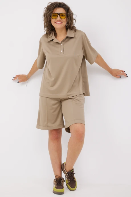 Костюм с шортами BegiModa 3092 Визон двойка #1