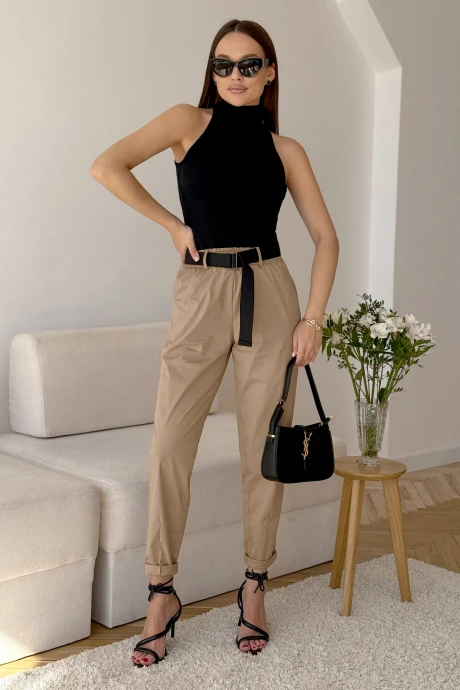 Брюки PRATA wear S035 коричневый #1