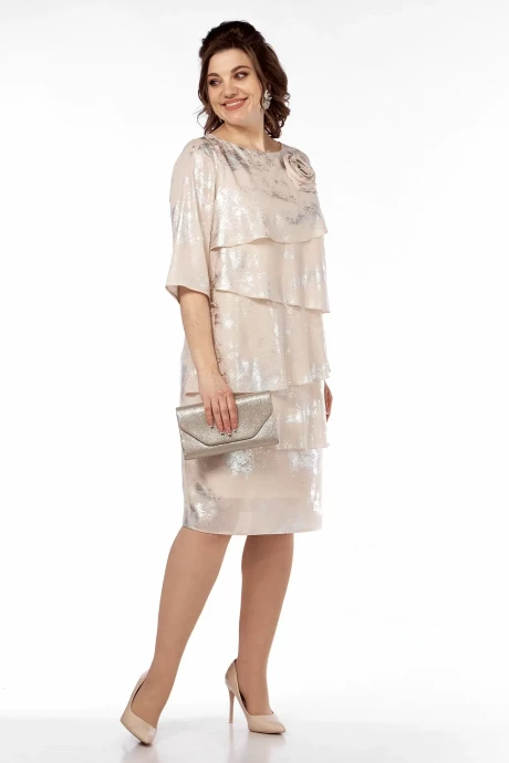 Платье ALANI COLLECTION 2310 беж напыление #1