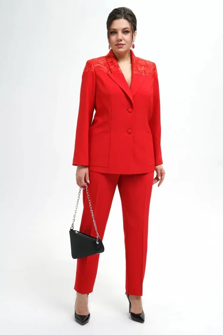 Брючный костюм ALANI COLLECTION 2295 красный двойка #1