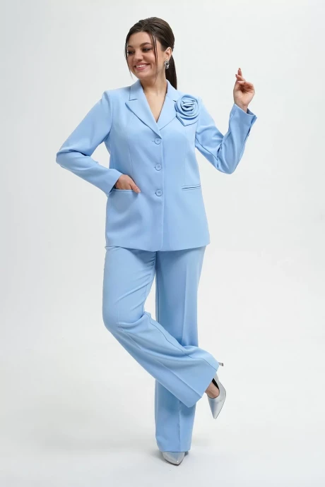Брючный костюм ALANI COLLECTION 2143 голубой двойка #1
