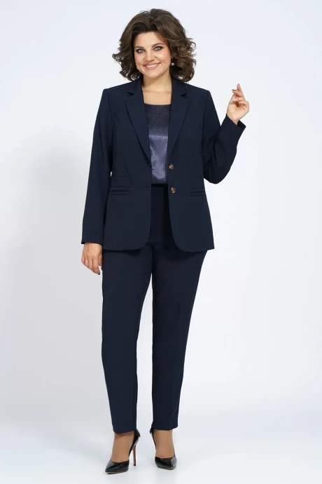 Брючный костюм ALANI COLLECTION 1887 краснысиний мелкий тройка #1